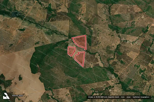 Imagem de satélite de Desmatamento em Figueirópolis - TO
