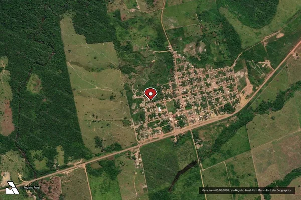 Imagem de satélite — Embargo IBAMA — Infração Ambiental - Rurópolis/PA