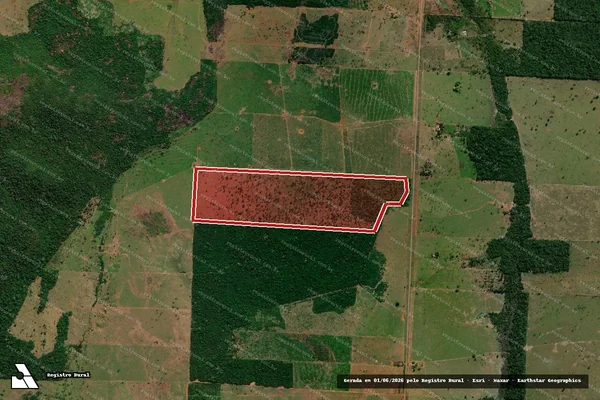 Imagem de satélite — Embargo IBAMA — Infração da Flora - Costa Marques/RO