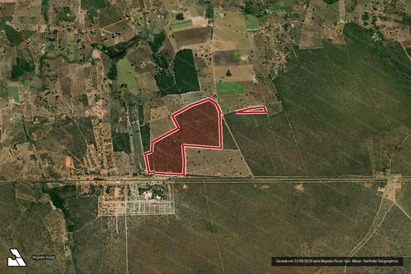 Imagem de satélite — Embargo IBAMA — Infração da Flora — Cristópolis/BA
