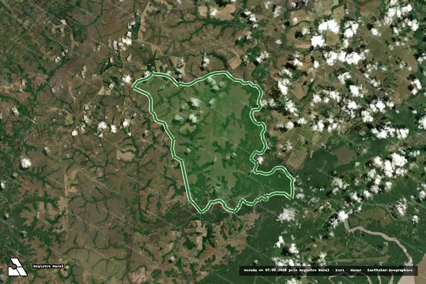 Imagem de satélite — Território de Povos e Comunidades Tradicionais de 14099.92 ha - Macapá/AP
