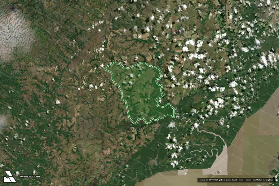 Imagem aérea do item B
