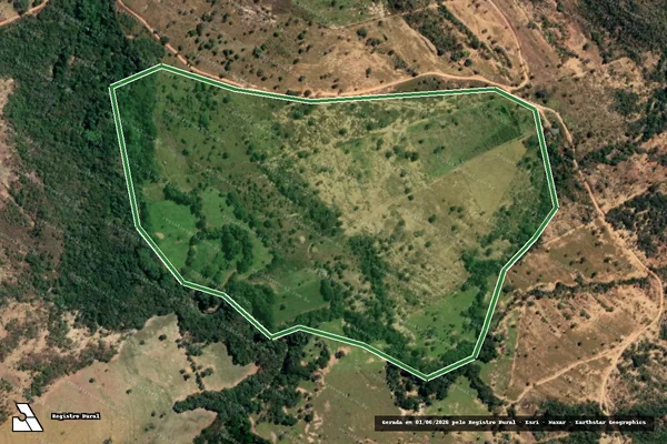 Imagem de satélite — uma parte fazenda pe do morro - Cabeceiras/GO
