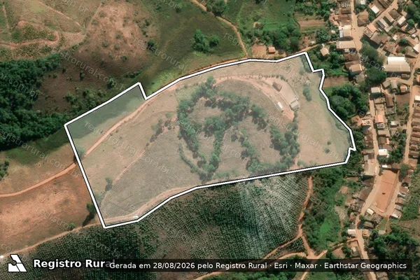 Imagem de satélite — Imóvel Rural de 7,54 ha - Caputira/MG