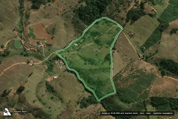 Imagem de satélite — Serra da Aroeira ou Serra do Sapé - Jeceaba/MG