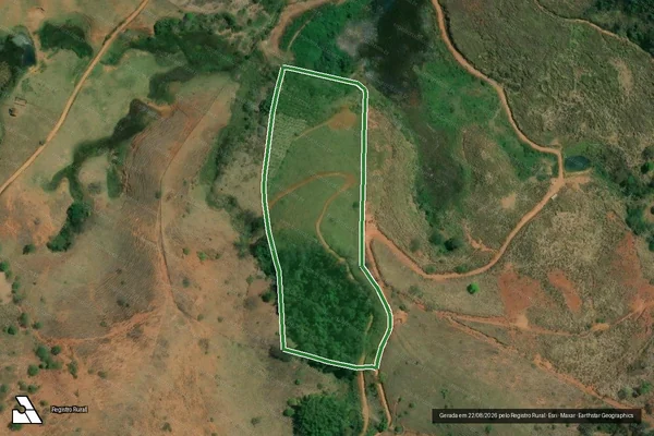 Imagem de satélite — Imóvel Rural de 2,86 ha - Rio Casca/MG
