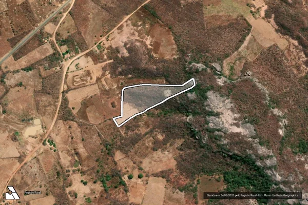 Imagem de satélite — Imóvel Rural de 3,04 ha - Guaribas/PI