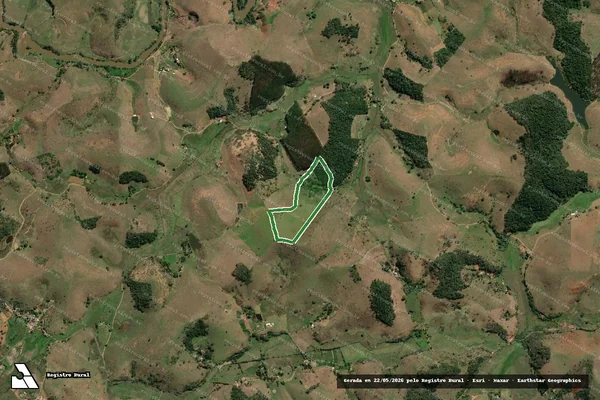 Imagem de satélite — Imóvel Rural de 17,59 ha - Laje do Muriaé/RJ