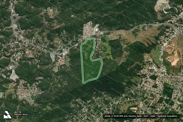 Imagem de satélite — Fazenda Monte Alegre - Niterói/RJ