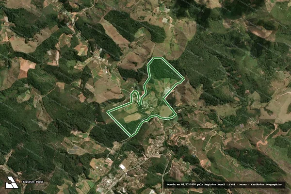 Imagem de satélite — Imóvel Rural de 78,08 ha - Nova Friburgo/RJ