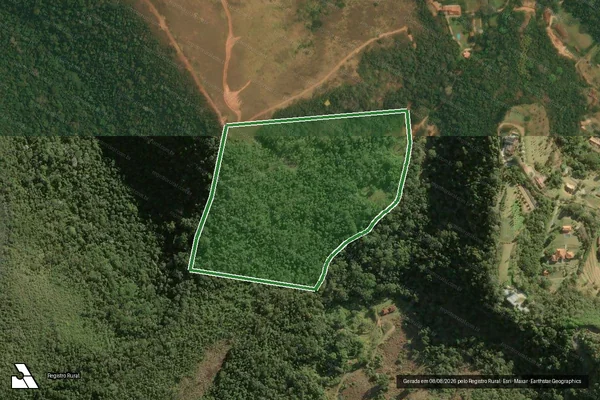 Imagem de satélite — Imóvel Rural de 13,48 ha - Petrópolis/RJ