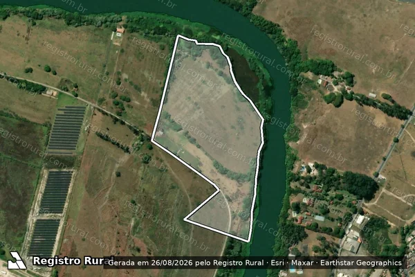 Imagem de satélite — Imóvel Rural de 13,71 ha - Porto Real/RJ