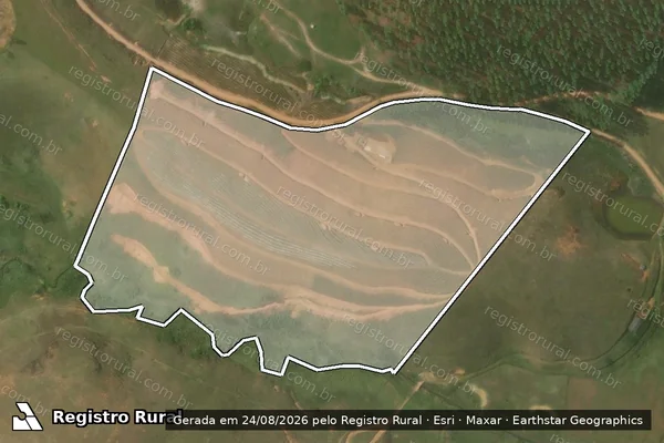 Imagem de satélite — Imóvel Rural de 9,82 ha - Varre-Sai/RJ