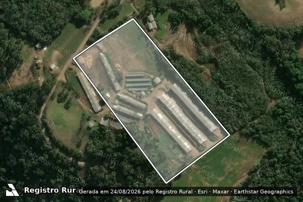 Imagem de satélite — CARLOS ROBERRTO CAGOL - P.L.R. Nº 05 BLOCO 29 - Ipumirim/SC