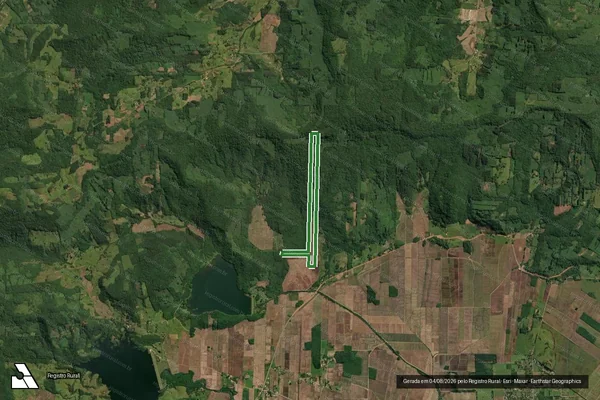 Imagem de satélite — MT 13.543 - ÁREA 250.000,00m2 - Jacinto Machado/SC