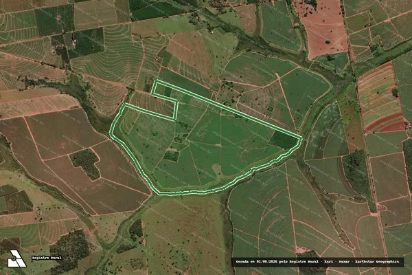 Imagem de satélite — ESTÂNCIA CAJUEIRO - Estrela d'Oeste/SP