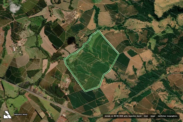 Imagem de satélite — Fazenda Santo Antônio do Trevo - Itirapuã/SP