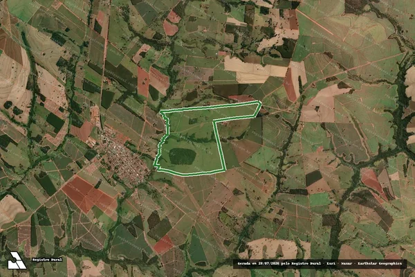 Imagem de satélite — Fazenda Primavera - Nipoã/SP