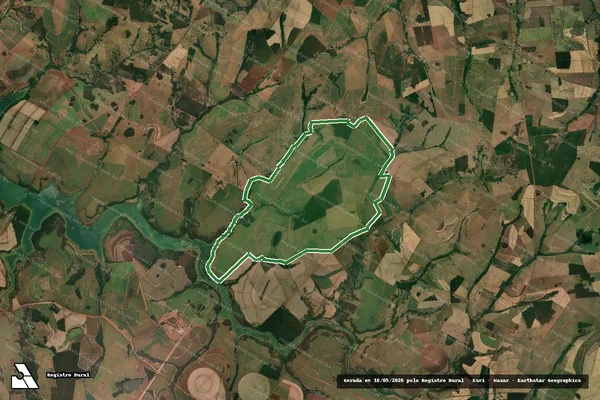 Imagem de satélite — Fazenda Cachoeira - Riolândia/SP