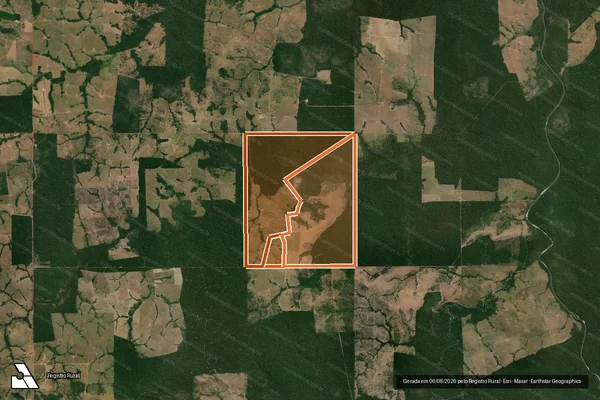 Imagem de satélite de FAZENDA SANTA MARIA ( LOTE 29 - SETOR 05 - GLEBA CORUMBIARA )