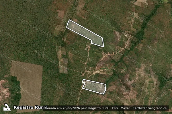 Imagem de satélite de PIQUIZEIRO E CABECEIRA DO BREJAL em SÃO FRANCISCO DO MARANHÃO - MA