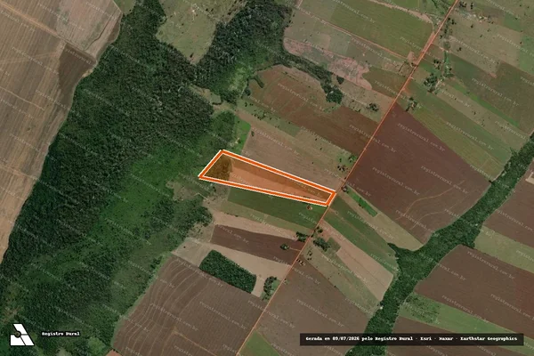 Imagem de satélite de LOTE RURAL 51 GLEBA 01 DO PA VU em CORUMBIARA - RO