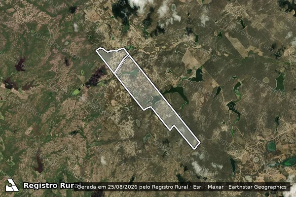 Imagem de satélite de FAZENDA ESPERANÇA em JAGUARETAMA - CE