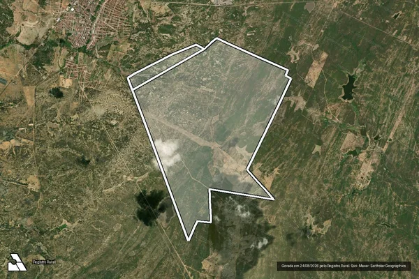 Imagem de satélite de Fazenda Santa Luzia em CARAÚBAS - RN