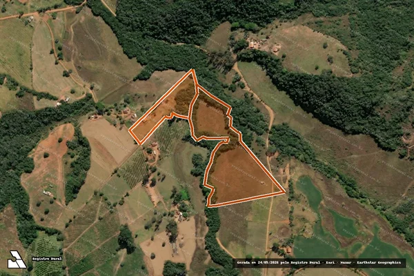 Imagem de satélite de SITIO PONTE NOVA em CAMPANHA - MG