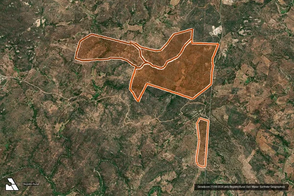 Imagem de satélite de SITIO TANQUE DE COBRA - GLEBA 02 em PEDRA LAVRADA - PB