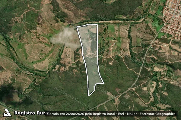 Imagem de satélite de SITIO BARRENTA em BOA VENTURA - PB