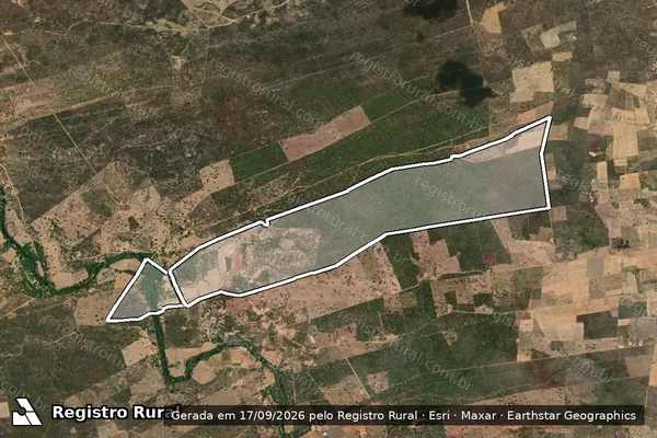Imagem de satélite de FAZENDA MORCEGO-LOTE-05783 em OURICURI - PE