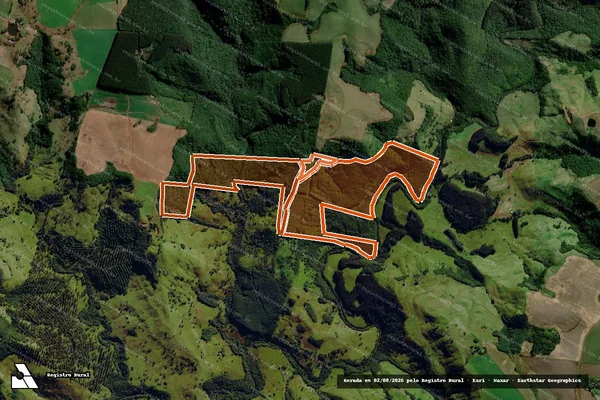 Imagem de satélite de Fazenda Araca em CAMPO ERÊ - SC