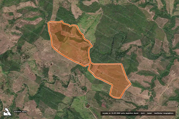 Imagem de satélite de FAZENDA DOIS IRMÃOS em CANHOBA - SE