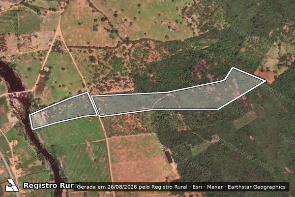 Imagem de satélite de Riacho Seco Corrigo Da Goiabeira em JUSSIAPE - BA
