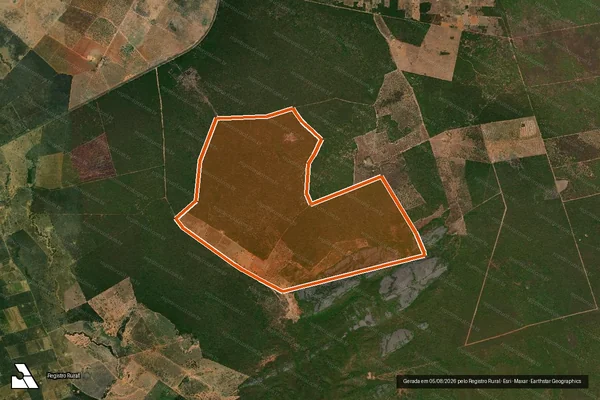 Imagem de satélite de Faz Boa Sorte em BREJOLÂNDIA - BA