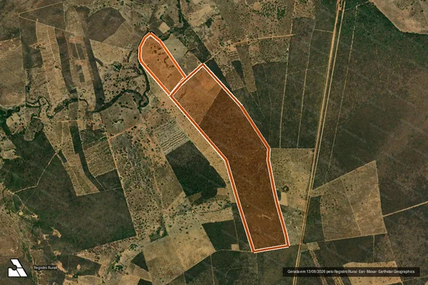 Imagem de satélite de FAZENDA BOM JESUS DA GALILEIA em RIACHÃO DAS NEVES - BA