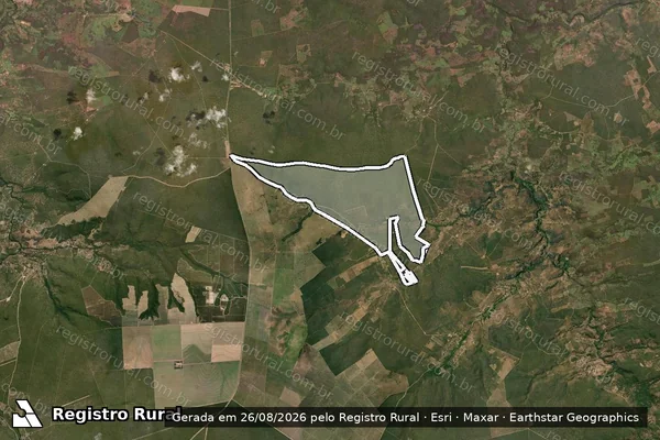 Imagem de satélite de FAZENDA AGUA VERMELHA em SÃO DESIDÉRIO - BA
