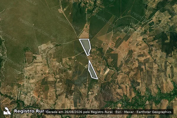 Imagem de satélite de FAZENDA EXTREMA em CORRENTINA - BA