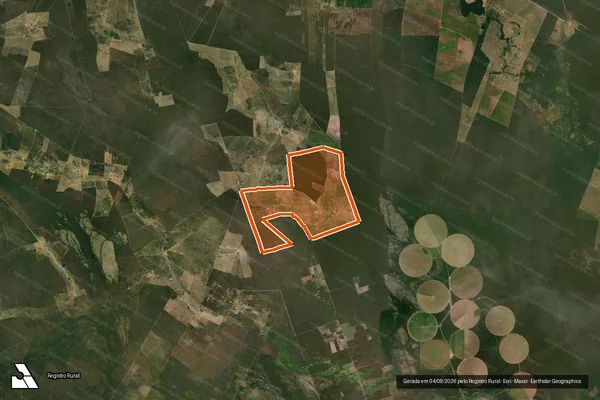 Imagem de satélite de FAZENDA ESMERALDA E PATAGONIA em SANTANA - BA