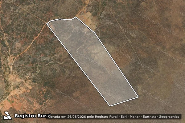 Imagem de satélite de FAZENDA CRISTALINA em SENTO SÉ - BA