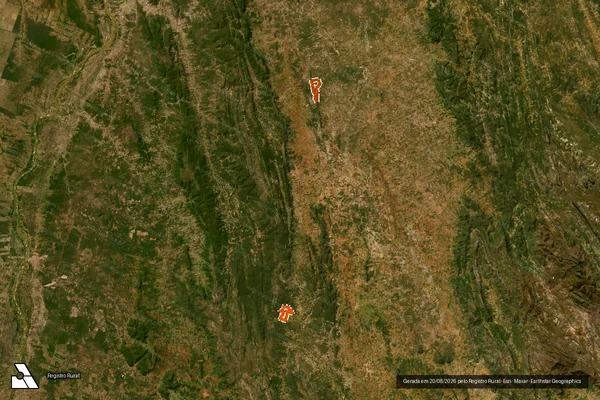 Imagem de satélite de Fazenda São Roque em BOQUIRA - BA