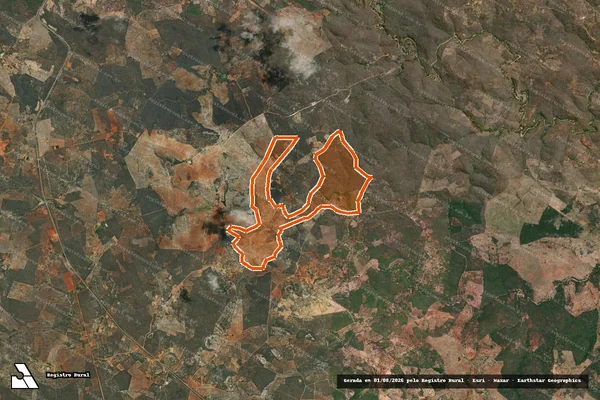 Imagem de satélite de Fazenda Santa Cruz em ARACATU - BA