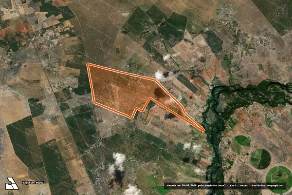 Imagem de satélite de FAZENDA SANTO ANTÔNIO em ITABERABA - BA