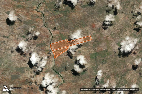Imagem de satélite de FAZENDA PIRANGI E PEDRA VERMELHA em RIACHÃO DO JACUÍPE - BA