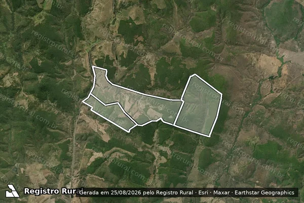 Imagem de satélite de Fazenda Casa De Pedra em JAGUAQUARA - BA