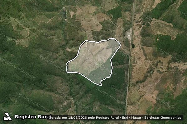 Imagem de satélite de Fazenda Barauna em JAGUAQUARA - BA