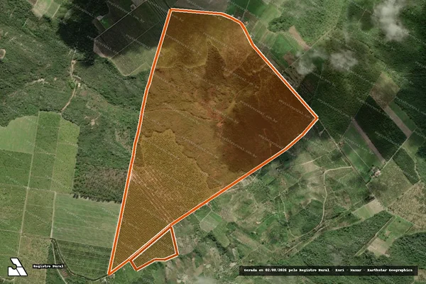 Imagem de satélite de FAZENDA RIBEIRA PARTE 1 E 2 em RIO REAL - BA
