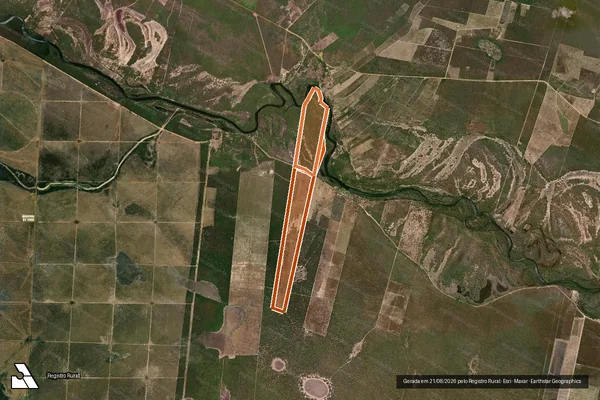 Imagem de satélite de FAZENDA CANTO DA MARGARIDA em SANTA RITA DE CÁSSIA - BA