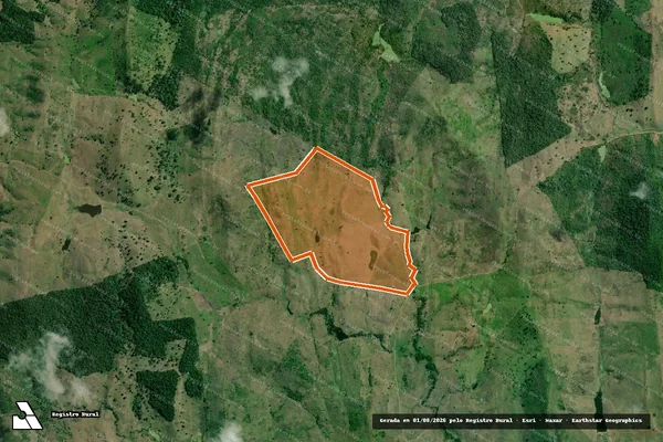 Imagem de satélite de FAZENDA SANTA BARBARA em FLORESTA AZUL - BA